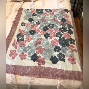 Flower Printed Dusty Pink Scarf